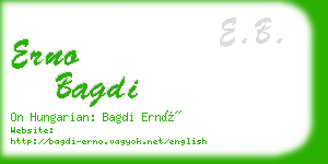 erno bagdi business card